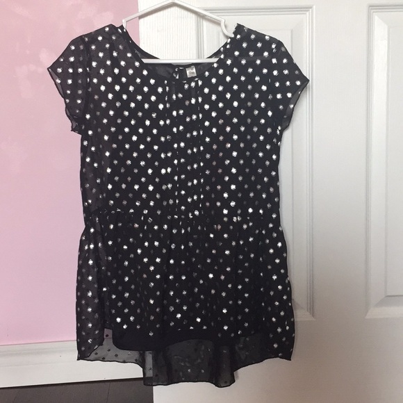 Silver polka-dot airy top - Picture 1 of 2